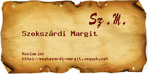 Szekszárdi Margit névjegykártya
