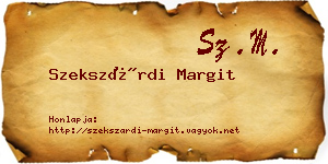 Szekszárdi Margit névjegykártya